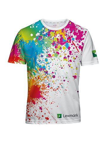 Das amerikanische Team von Lexmark startet mit diesem stylischen, farbenfrohen Firmenlaufshirt in Übersee und ist unser Aushängeschild für den US Markt.