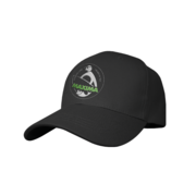 Hochwertige schwarze Cap mit aufgesticktem Maxima Meinel Logo.