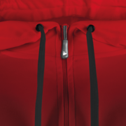 Eine Detailansicht vom Reisverschluss für Porsche. Auf dem Zipper ist das Logo der DEE GmbH zu sehen. 