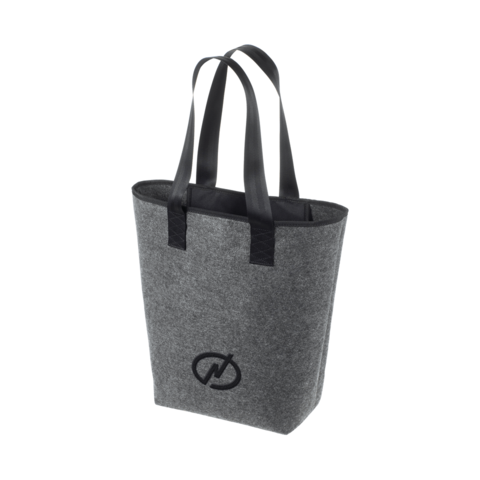 Einkaufstasche aus Filz in Grau mit große Front für Ihr individuelles Design. 