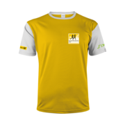 Die DEE GmbH war auch Ausstatter für den Deutsche Post Ladies Run 2015. Hier das Marathonshirt in gelb mit dem Logo des Laufs 