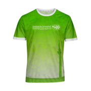 Das knallgrüne Hurricane Event Funktionshirt mit tollem Farbverlauf hat DEE für den KÖ-Lauf Halbmarathon in Düsseldorf entworfen. 